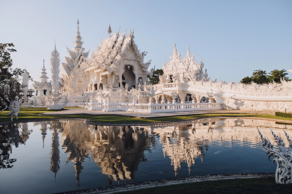 Chiang Rai, prachtige witte tempel ook wel Wat Rong Khun genoemd.